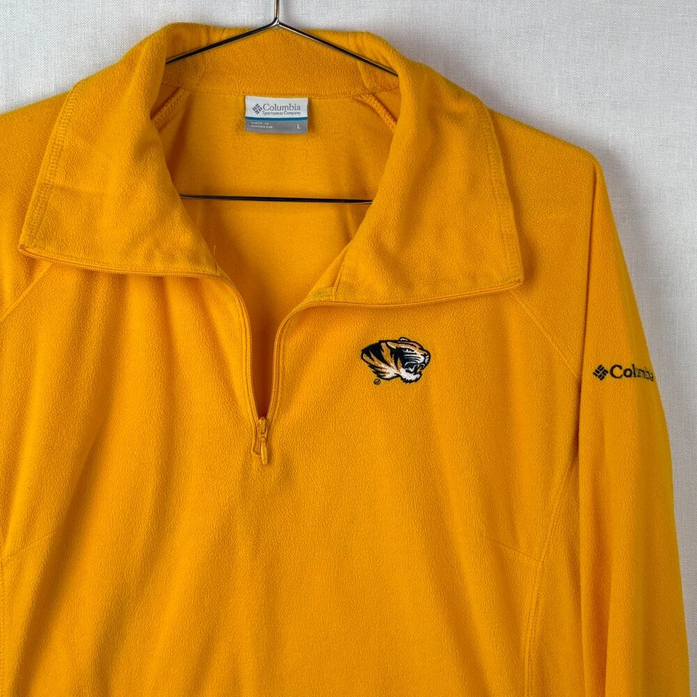 Columbia Zip Fleece Pullover Shirt Missouri Tigers Top Mizzou NCAA Embroidered L - Picture 11 of 15